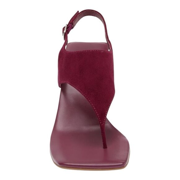 Jeffrey Campbell Midsummer T-Strap Wedge Sandal purple suede tan stack 7.5 NWB - Picture 4 of 5